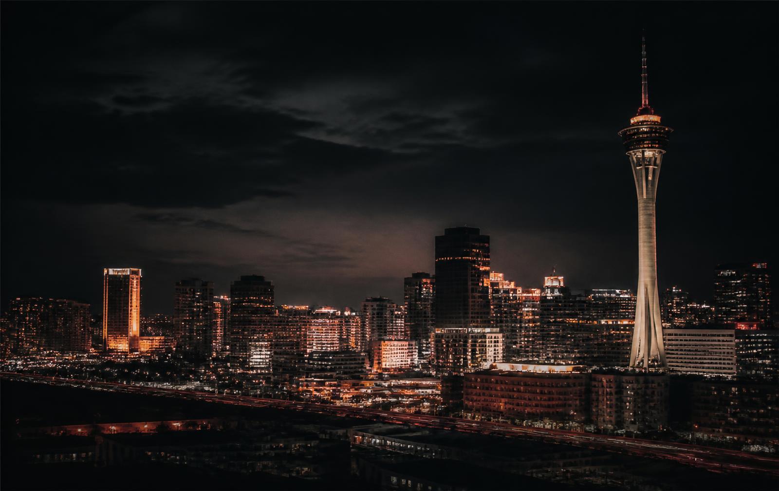 Las Vegas Strip skyline at night